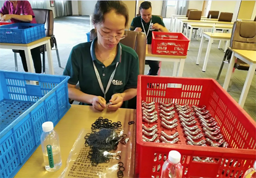 巧學善思煉精藝 沉著冷靜創佳績 金威管業技能大比武