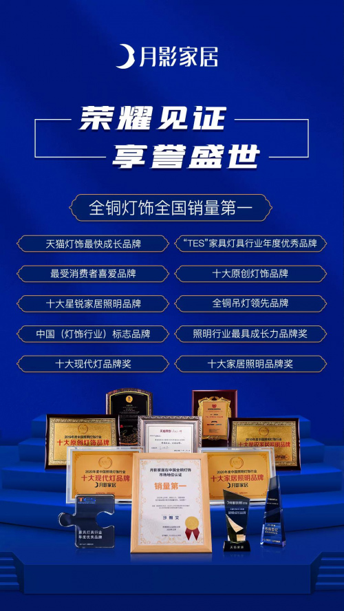 月影燈飾高居全銅燈飾銷量榜首，啟領(lǐng)未來